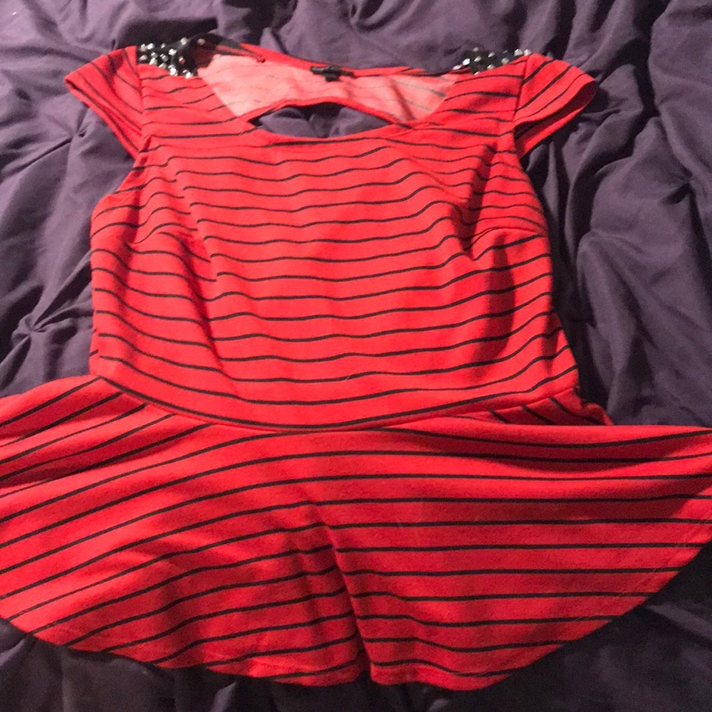 Red striped top